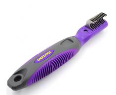 Hertzko - Démêloir pour chien et chat - enlève les poils morts/emmêlés