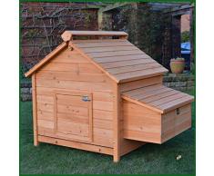 FeelGoodUK Grande Poulailler en Bois avec Pondoir et Perchoir Poulailler 2 Poules avec Rampes dAccès et Portes verrouillables Grand dEspace dActivité Idéal pour Poules Petits Animaux Lapins