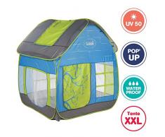 Ludi - Tente Cottage Pop-up pour Jouer dans Le Jardin 130 x 120 x 144 cm. Dès 2 Ans. Tissu résistant et Anti UV, Sol Isolant, Grande aérations, Fixations au Sol. Se Plie et Se Range dans Un Sac- 5210