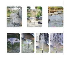 KING DO WAY Kit De Buse de Fontaine En Plastique, Jet D'eau Irrigation Arrosage Petite Fontaine Pour Jardin Extérieur Étang Bassins Buse Fontaine Spray Heads Noir Petit