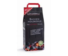 Lotus Grill Charbon de Bois de hêtre 2,5 kg ! Spécialement conçu pour Le Barbecue au Charbon de Bois / Barbecue de Table produisant Peu de fumée