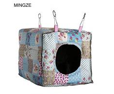 MINGZE Hamac pour Petit Animal Furet Hamster Chinchilla de cobaye, Rat, hamac de, Petit Animal (Bleu)