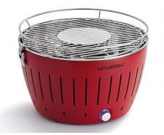 Lotus Grill G-RO-34 Barbecue à Charbon Portable Rouge 35 cm