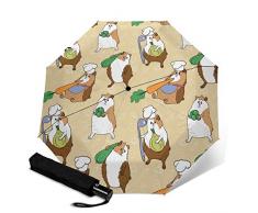 Cochons dInde et Parapluie Coupe-Vent inversé pour Aliments - Parapluies à lenvers avec poignée en Forme de C pour Femmes et Hommes