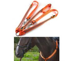 AimdonR Harnais de Cheval LED, Pointe de visibilité élevée de Collier de cuirasse de Cheval pour léquipement de sécurité réglable déquitation