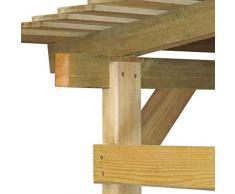vidaXL Bois de Pin Imprégné Auvent de Jardin Abri de Stockage Patio Extérieur