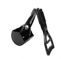 Escomdp Respectueux de lenvironnement Chien Chat Caca Scooper Portable Pelles et Sacs Ramasse-crottes (Noir)