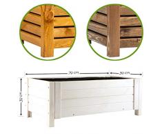 BooGardi Jardinière en bois 79x39x30cm Blanc.
