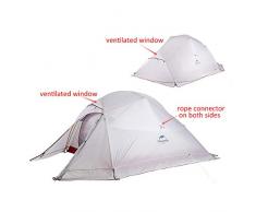 Naturehike Cloud-up 3 Tente de Camping Ultra-légère pour 3 Personnes - Tente de Randonnée Double Couche Imperméable 4 Saisons(Gris avec Ourlet)