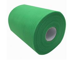 15,2 cm X 91,4 m (300 Pieds) Tulle Rouleau de tissu Bobine/59 Couleurs Disponibles, chemin de table Chaise Sash Bow Jupe tutu à coudre Artisanat Tissu ruban de cadeau de fête de mariage vert gazon