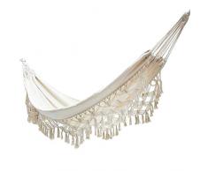 S-tubit Hamac Double Pliable pour 2 Personnes, Grand hamac Pliable Confortable en macramé brésilien, Chaise pivotante en Filet 200 150CM