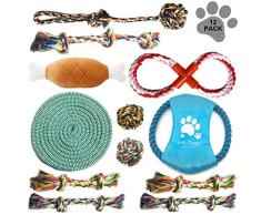 Jouet pour Chien, PietyPet Durables Cordes Chien Jouets à mâcher pour Petite Chiens Chiot , 12 Pièces