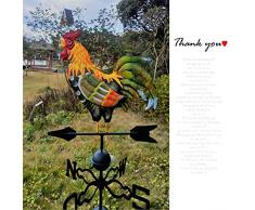 Askdasu Décoration Traditionnelle coloré Coq Girouette Fer Coq Girouette Décoration de Jardin