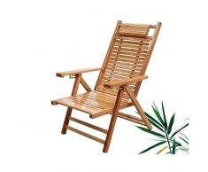 LOKKG Bain de Soleil Bain de Soleil pour Balcon et Jardin, transat Pliable, Bois Massif, réglable