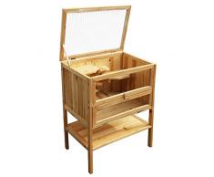 WilTec Petite Cage pour Hamsters Petits rongeurs Souris Rats Grange Étable Abri Animaux en Bois