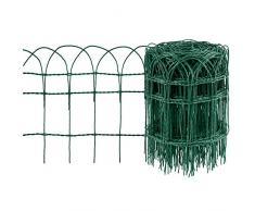 Amagabeli 0.4Mx25M Clôture de Jardin Bordure de Jardin Décorative Pliable Clôture Rouleau en métal RAL6005 Metallique pour Le Motif Protection pour Plantes Anti-Rouille Vert Fil de Métal Pelouse HC02