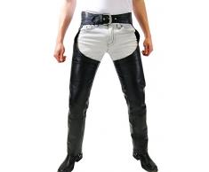 Bockle® 1991 Chaps en Cuir Lisse Noir pour Homme - Casual, Size: W31/L32