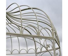 chemin_de_campagne Tonnelle Gloriette Pergola en Fer de Jardin Blanche ø200 cm