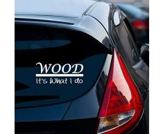 Autocollant de voiture Bois autocollant décalcomanie charpentier armoires vu exploitation forestière tronçonneuse hache feuille