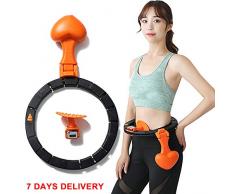 Anxin Hula Hoop, cerceau Hula anti-goutte avec comptage automatique, cerceaux amovibles réglables pour entraînement à la maison