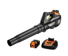 TACKLIFE Souffleur à Feuilles, Souffleur du Jardinage, sans Fil, Batterie Samsung 40V 2.5Ah, Moteur en Cuivre, 5 Vitesses Réglables-GLB01A