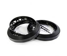 Ribbonboard 4.0 Bordure de pelouse en Plastique Souple avec piquets de Fixation - Ancre, Bordure de pelouse Flexible (Noir) 20 m