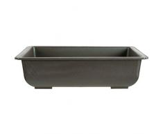 Pot à bonsaï 35x25.5x9.5cm marron foncé rectangulaire plastique