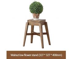 GZL-backpack en Bois Massif Jardinière, Petite Pots de Fleurs Diaplay Rack avec Une Forme de Conception, Stable et Robuste Usine Stand, pour lintérieur Jardin Salon,Walnut Color