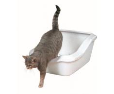 Trixie Cleany bac à litière avec Bord 45 x 21 x 54 cm, Blanc