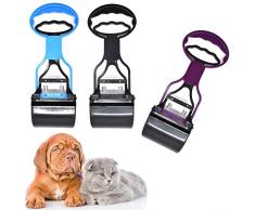 Yueser 3 Pièces Pelle Ramasse Crottes Portable Pelle à Déjections Canines Pet Pooper Scoopers pour Extérieur/Intérieur Chien et Chat Animal
