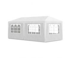 vidaXL Tonnelle Jardin Tente Réception Chapiteau Blanc 3x6m Terrasse Pavillon