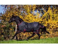 Kerbl RugBe Zero 1 Couverture dExtérieur pour Cheval Noir/Rouge 145 cm