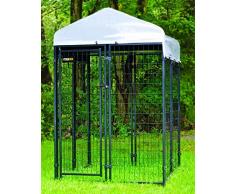 Maxx Chenil grillagé pour Chien avec Toit et Porte - Cabane pour Chien - Toit Pare-Soleil pour Chien (1,2 x 1,2 x 1,80 m)