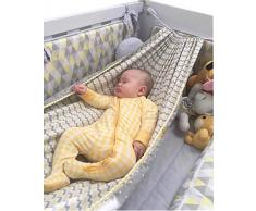 Chaise berçante pour bébé siège de squat pour enfants balançoire bébé hamac de bande dessinée de maison en plein air amovible portable confortable lit kit kit hamac pour bébé-Jaune