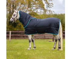 Turnout Rug Couverture Cheval Épaissir Couverture Cheval Garder Chaud Imperméable Exterieur Couverture Cheval avec Bavette Détachable Automne Hiver Style,Blue2-100cm