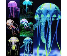 Uniclife 6 Décoration de Décoration de Méduse Rougeoyante pour Réservoir de Poissons Daquarium