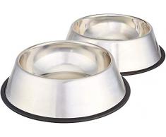 AmazonBasics Gamelle en acier inoxydable pour chien - Lot de 2