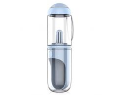 RIOGOO Bouteille deau pour Chien - Distributeur deau réversible et léger Bouteille en Silicone de qualité Alimentaire sans BPA pour Chiens et Chats (Blue)