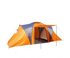 Tente de Camping Loksa, 4 Personnes, Bivouac/Igloo, Tente pour Festival ~ Orange