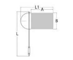 Girouette à pavillon , 130mm, 100mm AISI 316