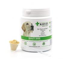 4-BEINER Beauty-Dog: Poil Brillant, vitamines pour Chiens avec oméga 3, MSM, Complexe de vitamines B, Vitamine C, biotine, Chardon-Marie, levure de bière, Zinc, Selenium, 80 g de Poudre pour Le Chien