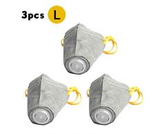KKmoon 3 Pcs Muselières de Bouche en Coton Doux pour Chien Respirant, Muselières de Protection Anti-poussière pour Animaux de Compagnie PM2.5
