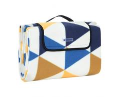 SONGMICS 200 x 200 cm Couverture Tapis Pique-Nique étanche Pliable pour Camping Jardin avec des poignées Grand Format GCM76S