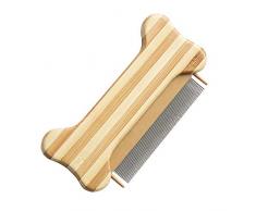 Peigne Anti-Puces, Peigne antipuces pour Chiens et Chats, Dents Denses avec Des Pointes Arrondies Délicates, Enlevez Puces et Taches de Poux de Croûte de Mucus