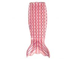 T TOOYFUL Lit Flottant Versatile Bouée Piscine Forme Sirène Matelas Boudins Gonflable, Chaise Longue Flotteur Portable et Comfortable pour Adulte Enfant - Rose