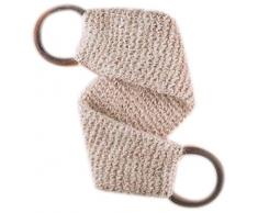 Magit Sangle de massage fabriquée à la main en crins de cheval de qualité supérieure Blanc