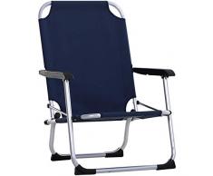 Outsunny Chaise de Camping Pliante Fauteuil de Jardin Pliable alu. Oxford Haute densité Bleu Marine
