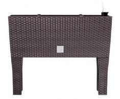 Zanvic Terra - Jardinière Rato Haute avec système dirrigation - Marron 60 cm Marron