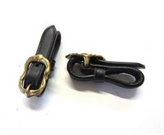 PS Products 1 Paire de Dentition Baroque Parement pour Attacher à Un cavecon ou Caveçon, Schwarz mit goldenem Beschlag