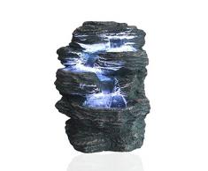 Fontaine Niagara de chez Arnusa avec éclairage à DEL Fontaine d’intérieur Fontaine de jardin Humidificateur Fontaine